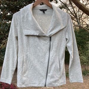 Banana Republic Asymmetrical Zippered Knit Sweater Cardigan Jacket